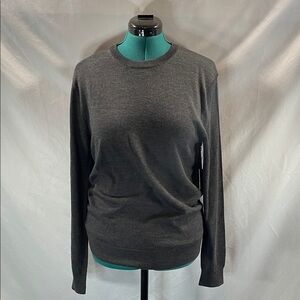Saks Fifth Avenue Charcoal Crew Neck Sweater